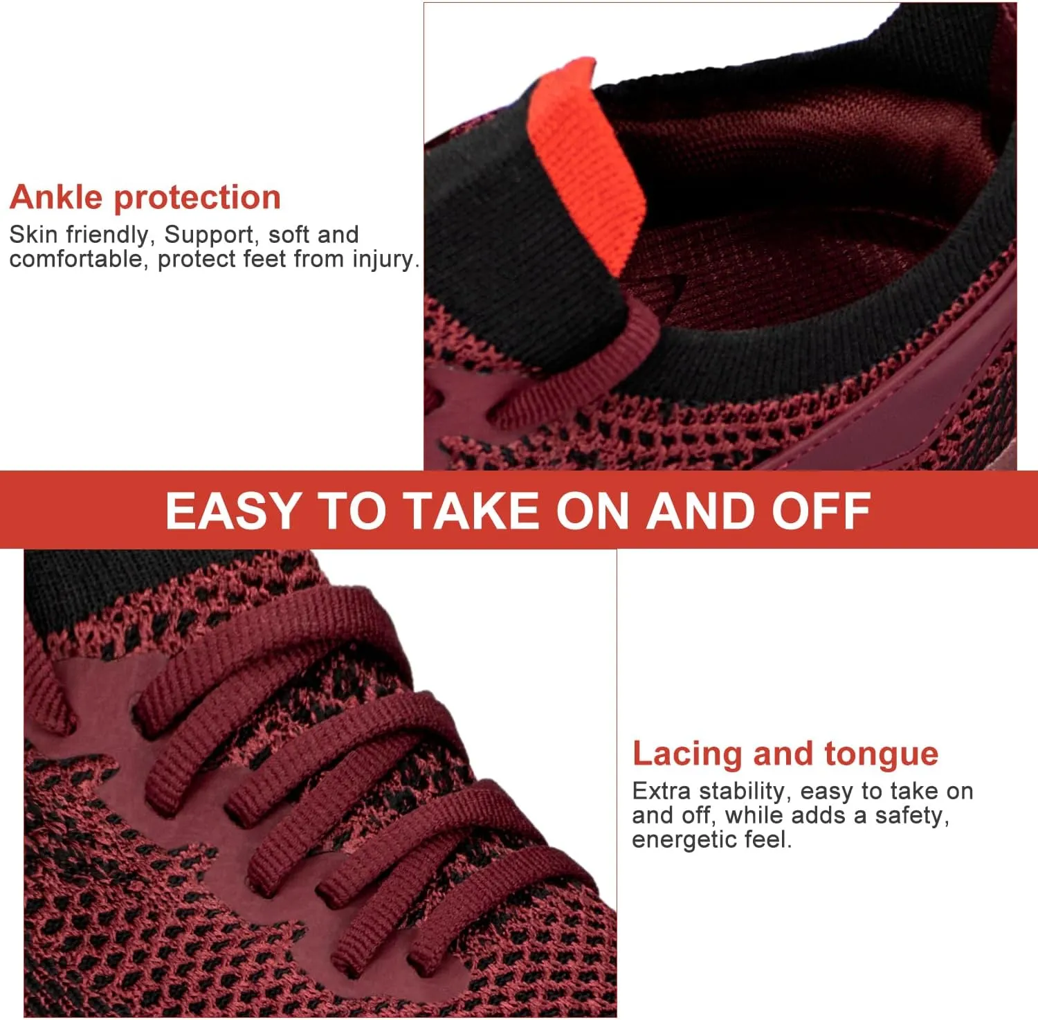 Abboos Running Shoes Womens Non Slip Gym Workout Shoes Lightweight Breathable Tennis Shoes Mesh Walking Sneakers