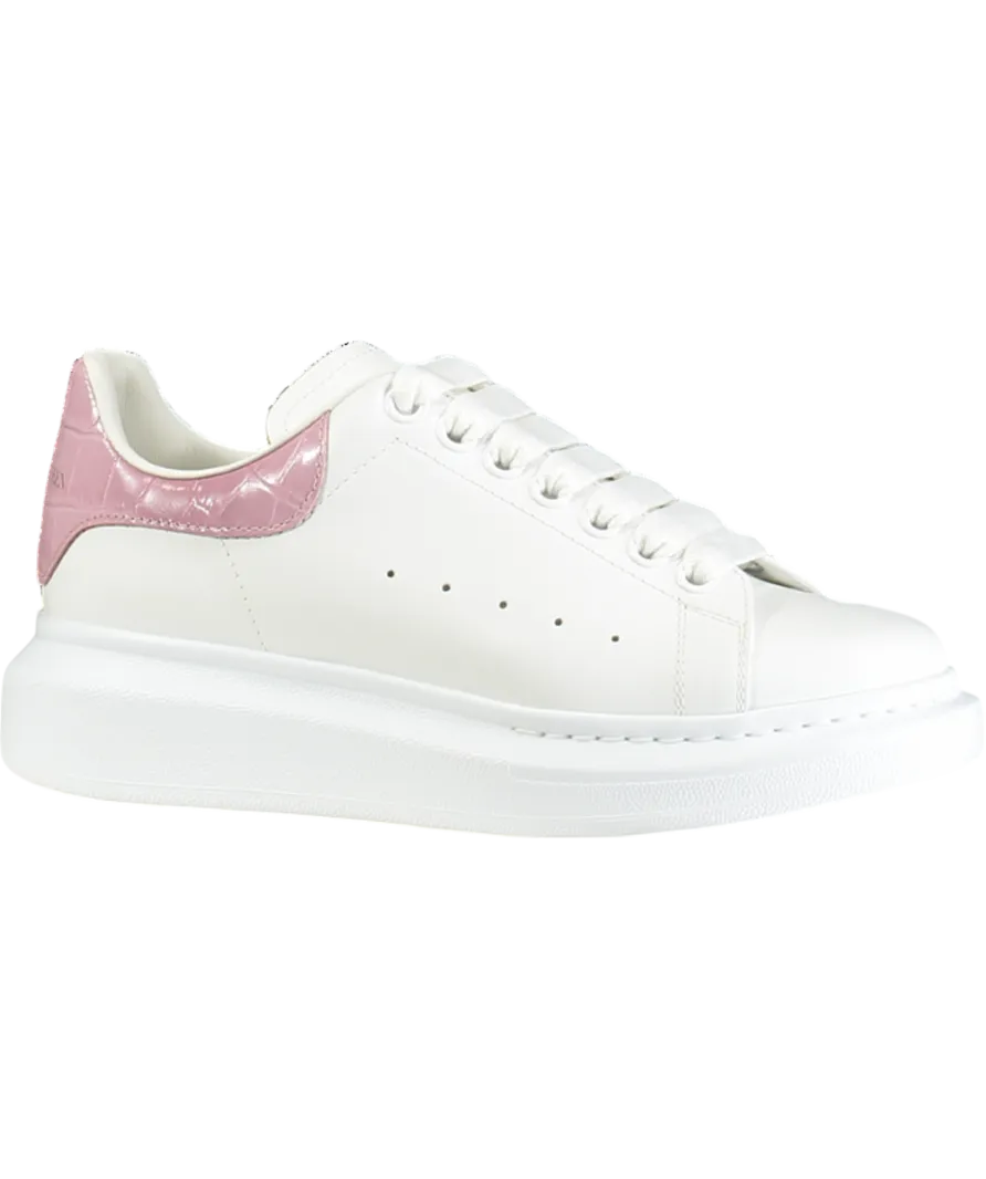 Alexander McQueen White Runway White/pink Suede Shoes UK 6.5 EU 39.5 