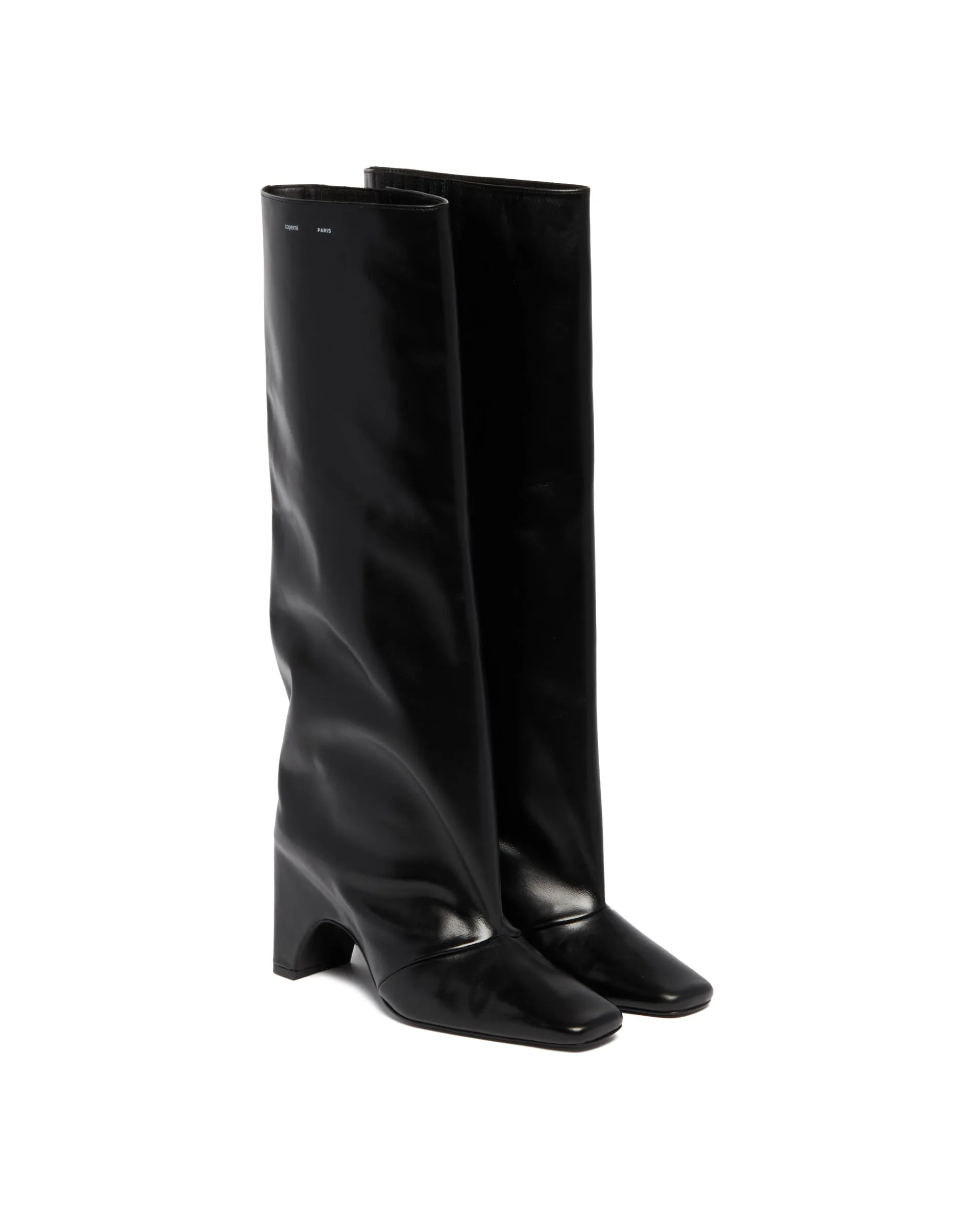 Black Leather Bridge Boots
