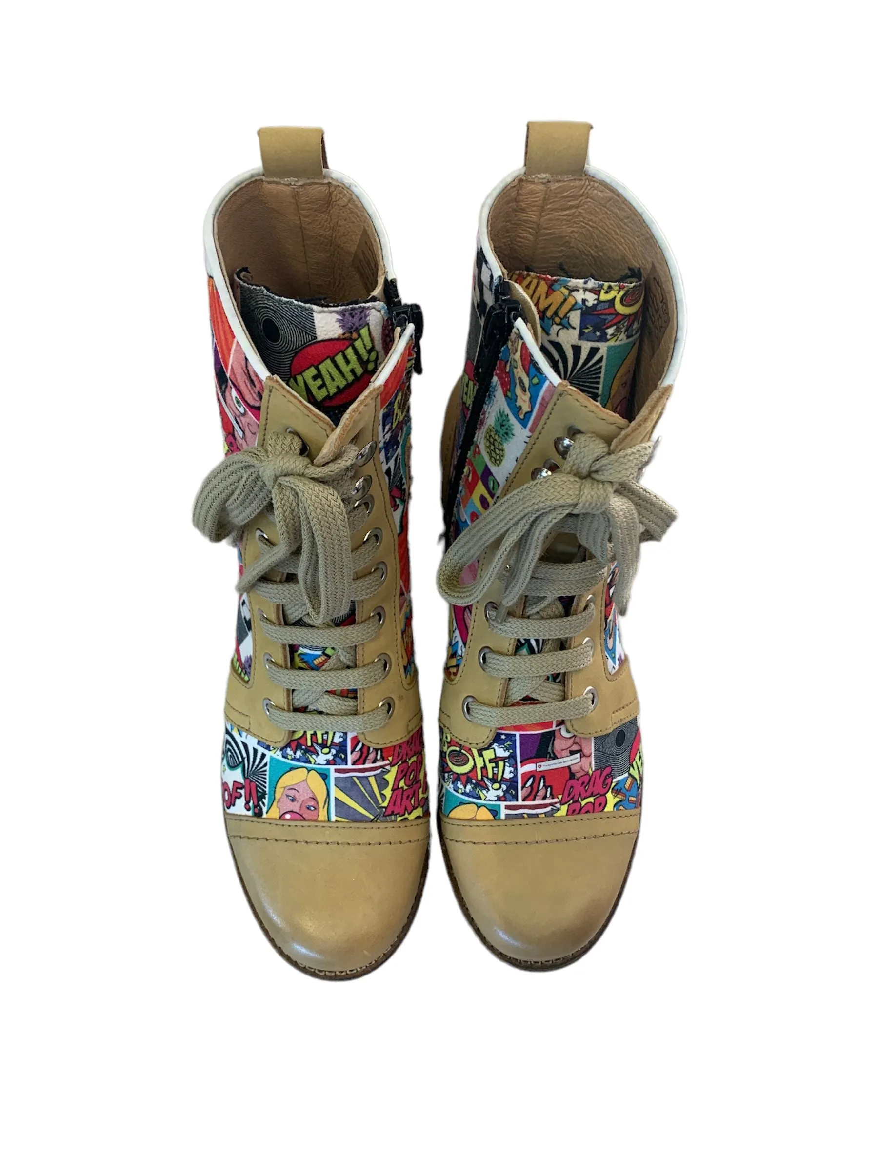 CARTOON POP ART COMBAT BOOT