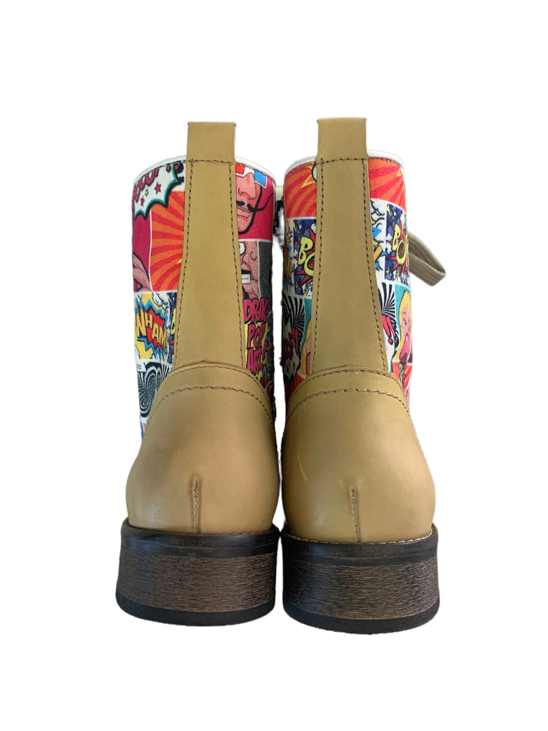 CARTOON POP ART COMBAT BOOT