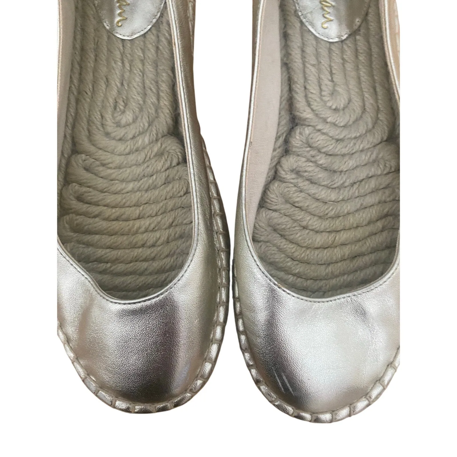 Cole Haan Gold leather Espadrille Flats Size 6.5