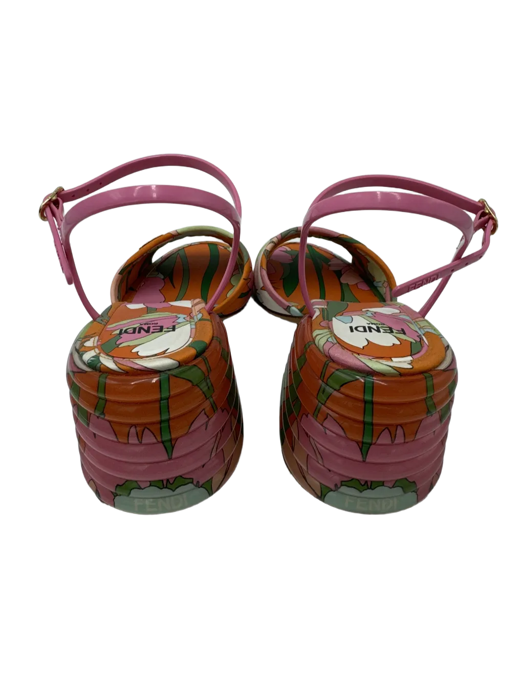 Fendi Promenade Slingback Luxury Designer Shoes, Size: 6.5