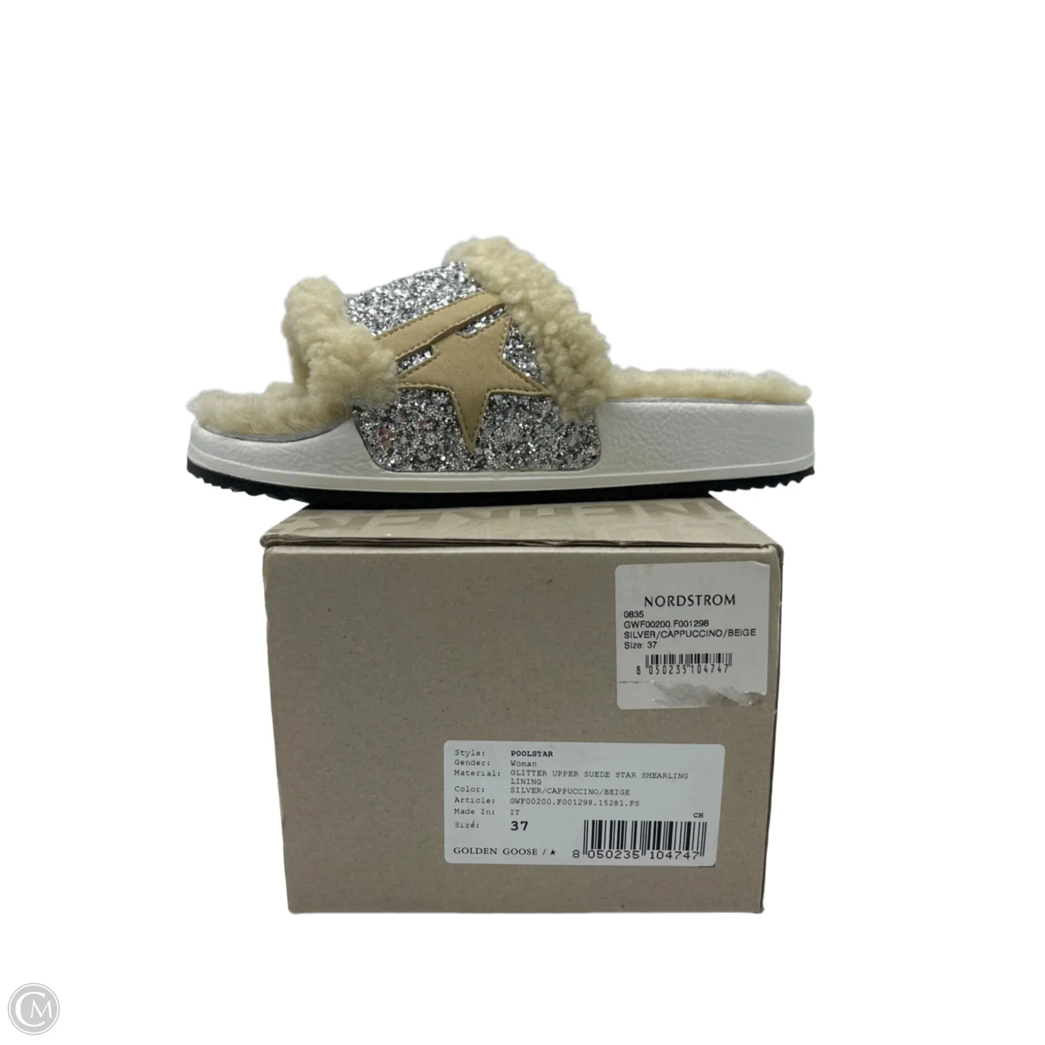 Golden Goose Poolstar Luxury Designer Slides, Size: 7