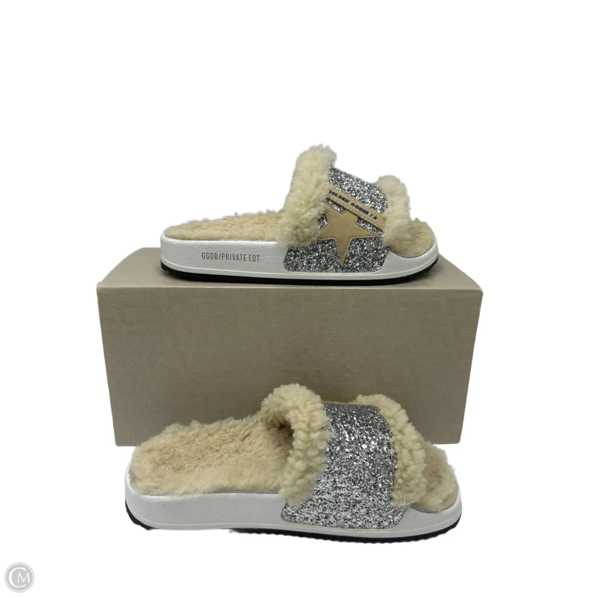 Golden Goose Poolstar Luxury Designer Slides, Size: 7