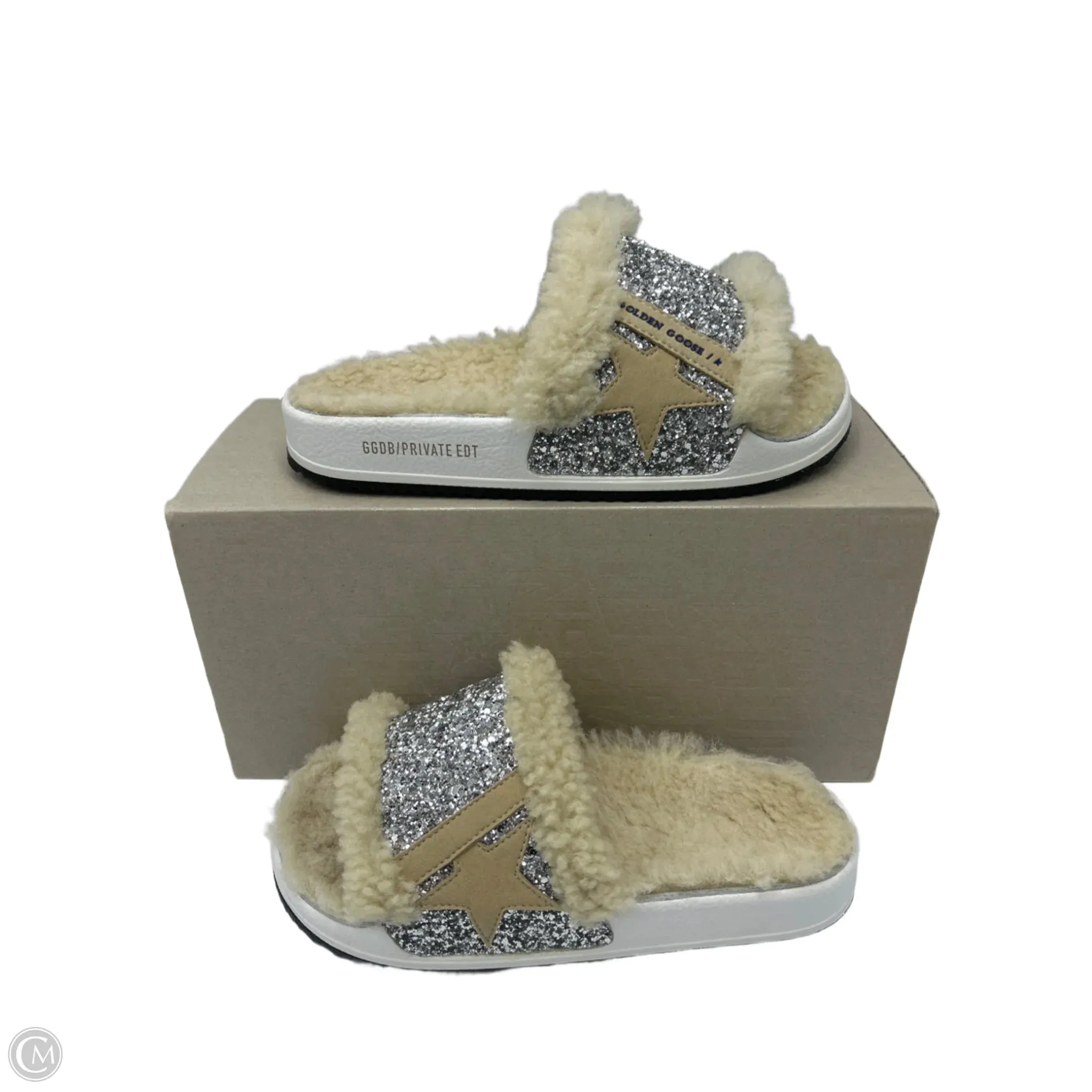 Golden Goose Poolstar Luxury Designer Slides, Size: 7