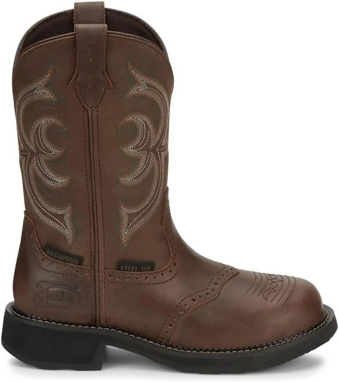 Justin Ladies Gypsy Steel Wtrprf Aged Work Boots