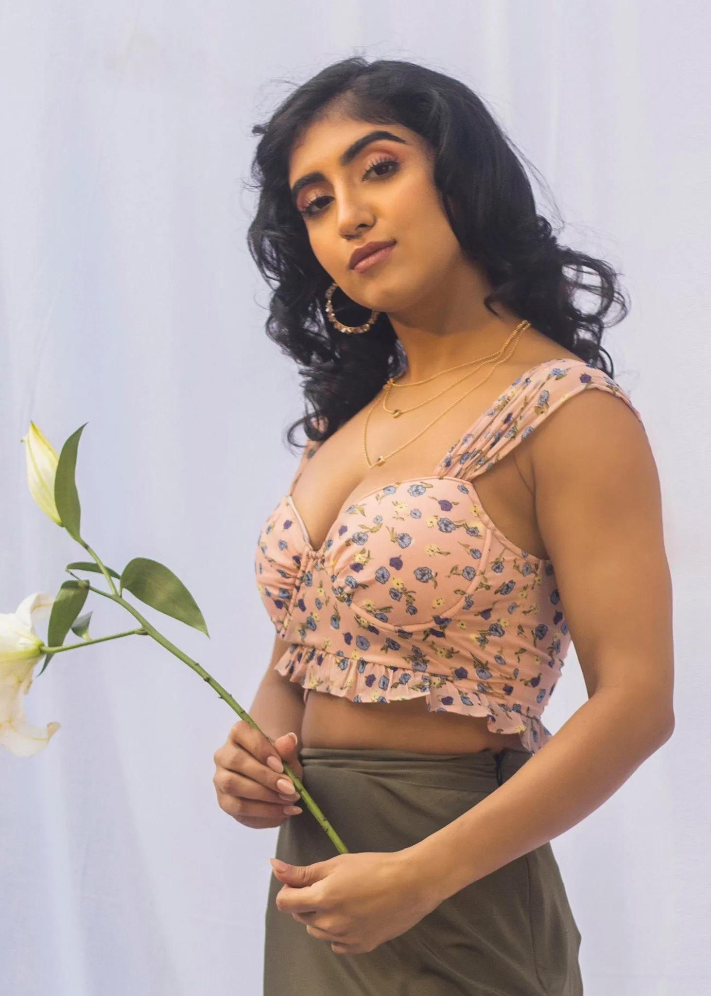 Katie Chiffon Bustier Top