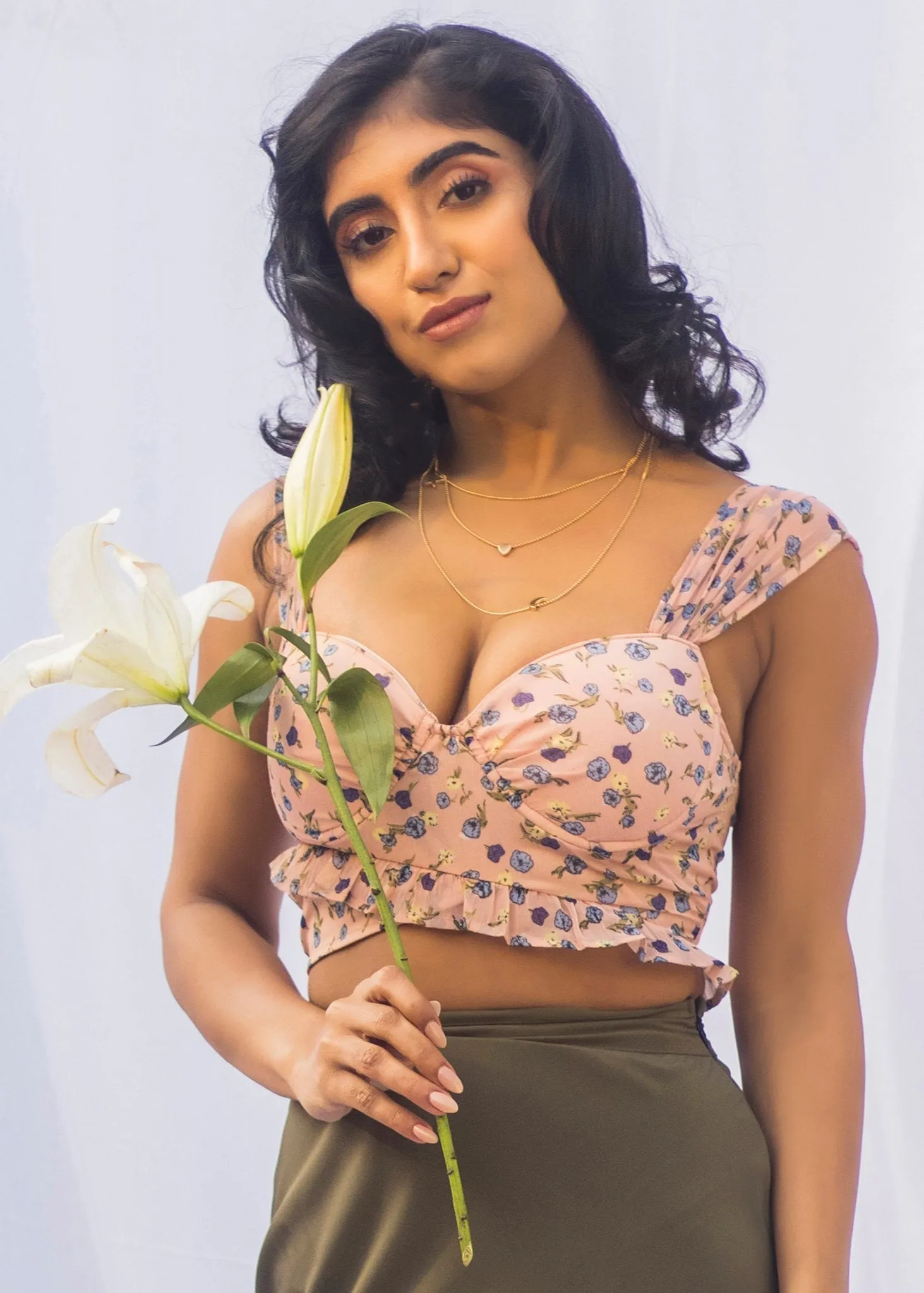 Katie Chiffon Bustier Top
