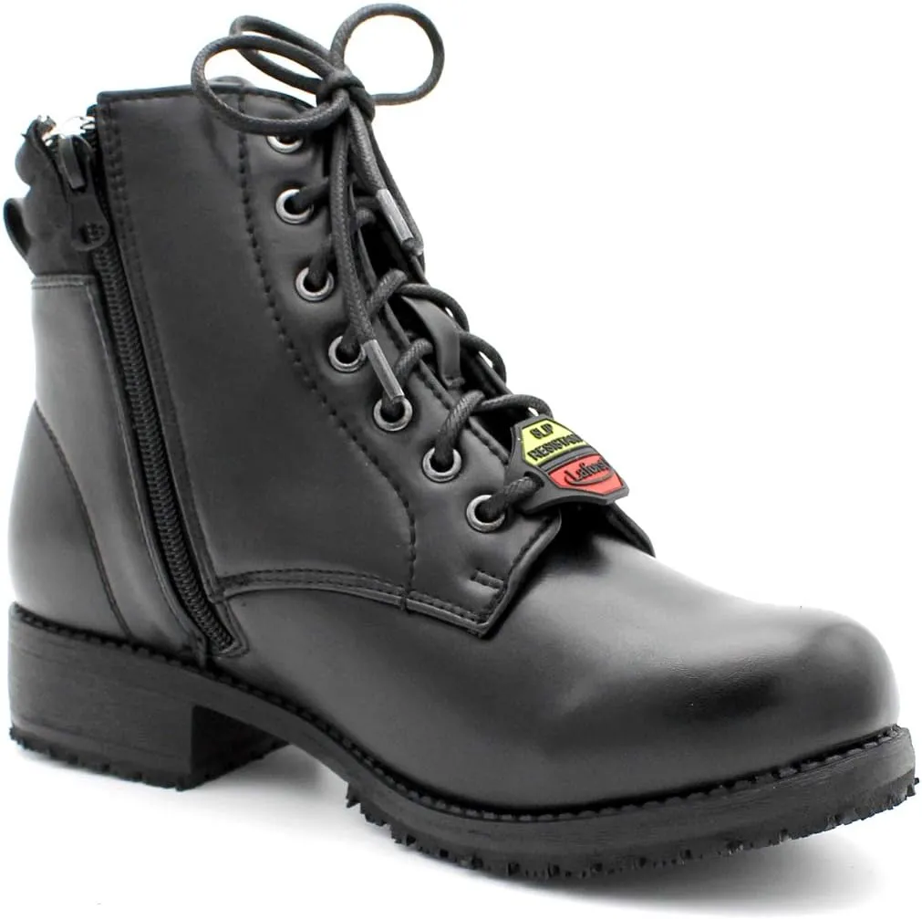 Laforst Women's Ankle Slip Resistant Work Combat Black Boots