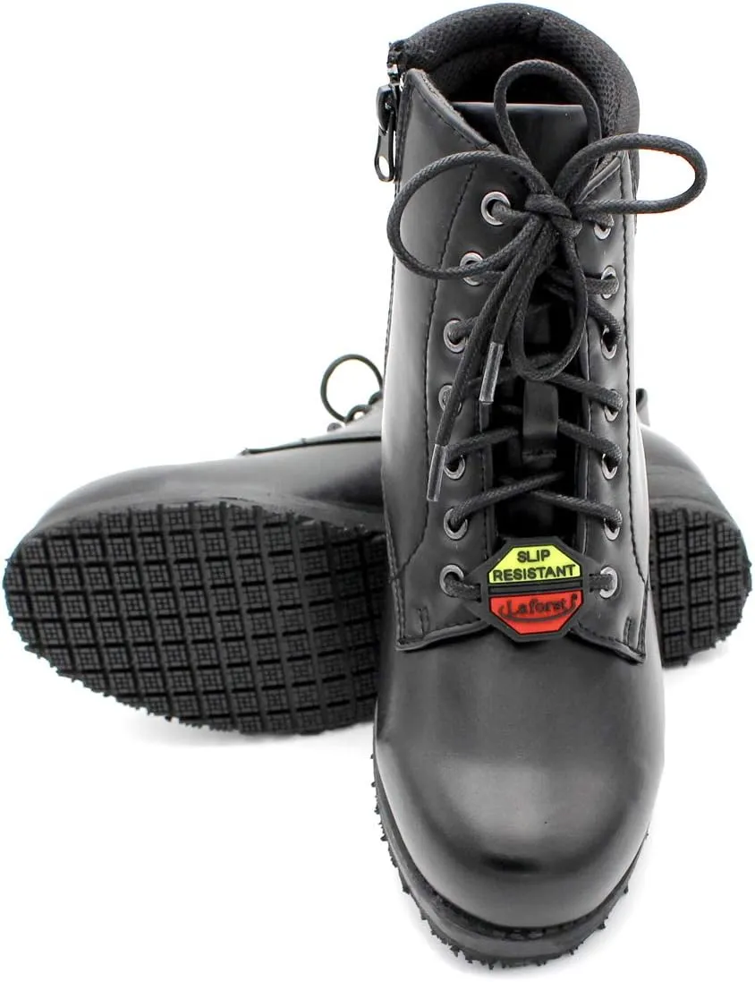 Laforst Women's Ankle Slip Resistant Work Combat Black Boots
