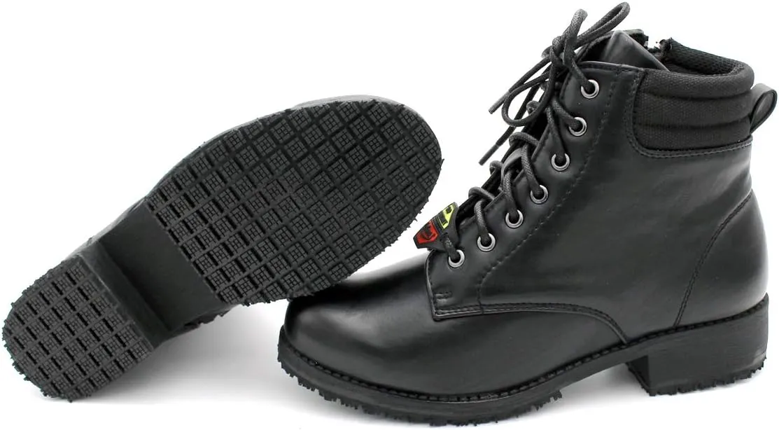 Laforst Women's Ankle Slip Resistant Work Combat Black Boots