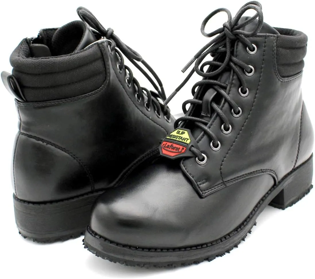 Laforst Women's Ankle Slip Resistant Work Combat Black Boots