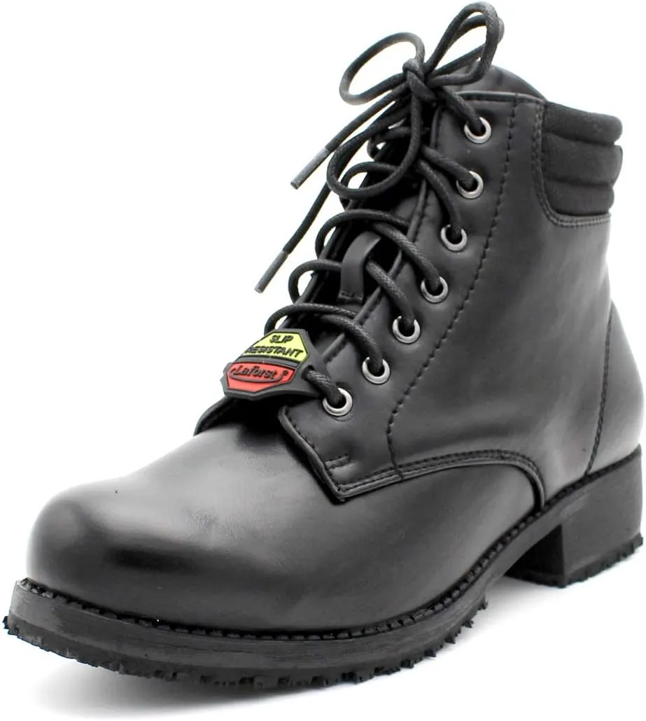Laforst Women's Ankle Slip Resistant Work Combat Black Boots