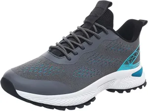 Men's Breathable Stretch Workout Shoes Breathable Elastic Fly Woven Mesh Sneaker Arch Support Plantar Fasciitis