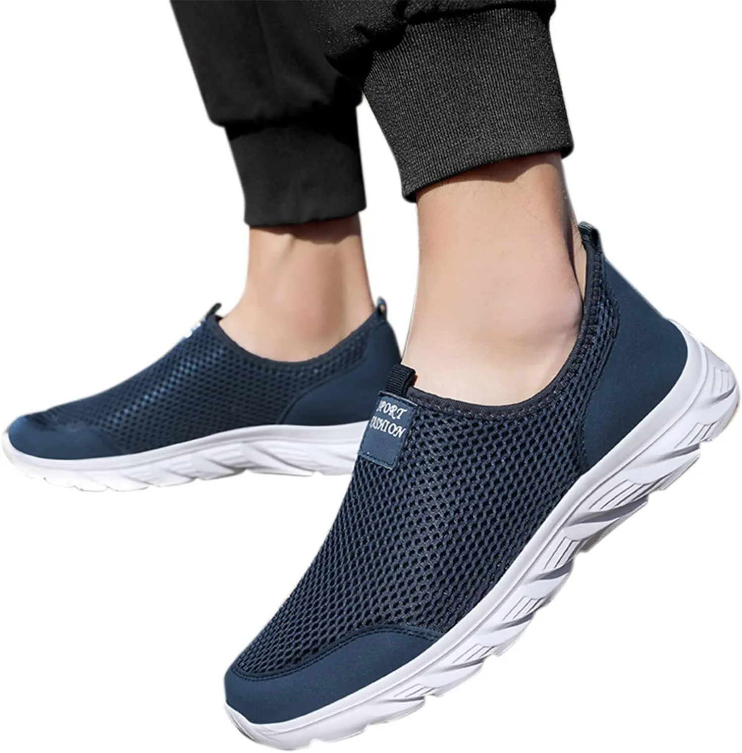 Mens Dress Sneaker Men Shoes Summer Lightweight Breathable Casual Shoes Single Mesh Casual Work Shoes Men Sneaker