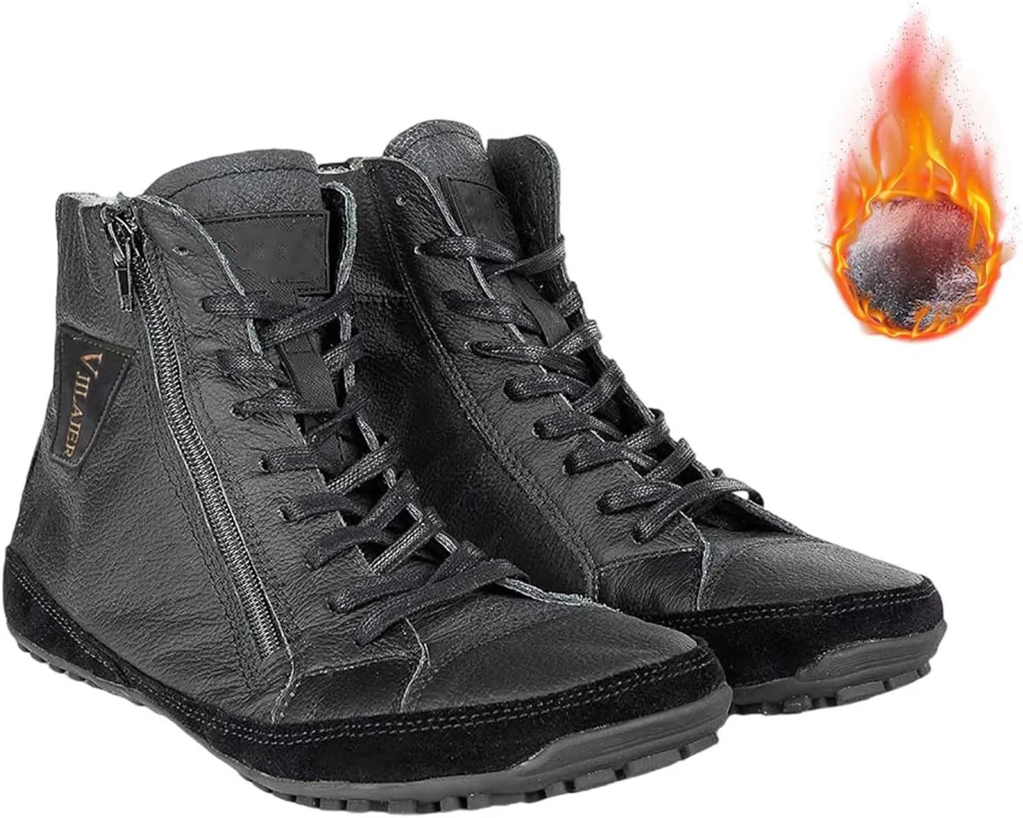 Men's Waterproof Fashion Orthopedic Shoes Suede High Boots Non-Slip Breathable Lightweight Casual Shoes for Walking