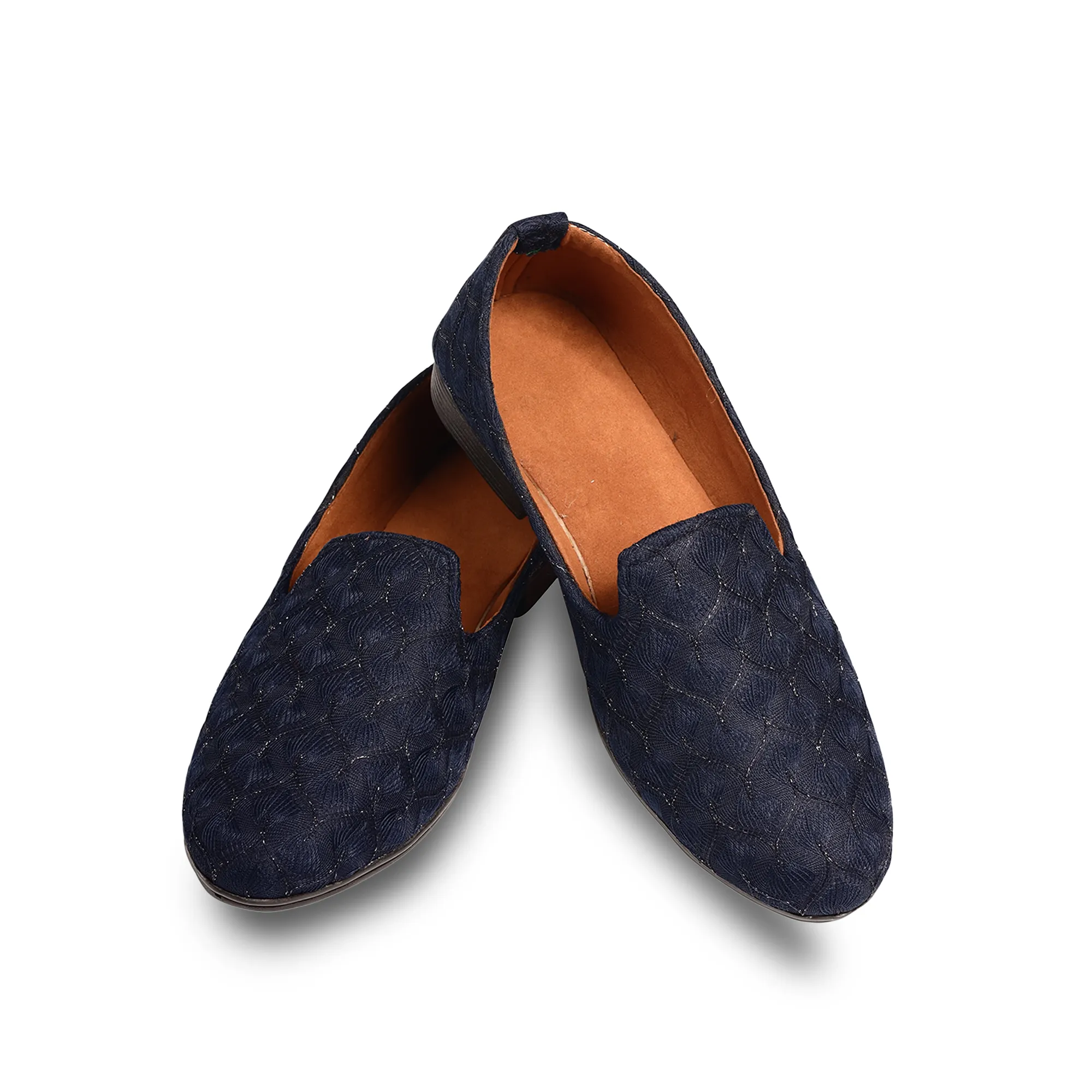 Navy Blue Designer Loafers for Mens
