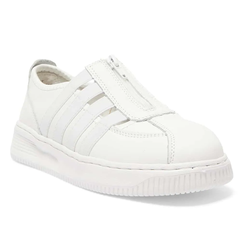 Newport Sneaker in White Leather