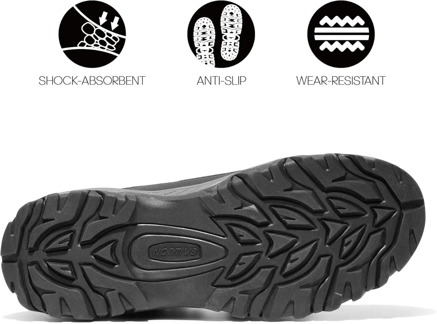 NORTIV 8 Waterproof Steel Toe Boots for Men Slip Resistant Safety Industrial Boots