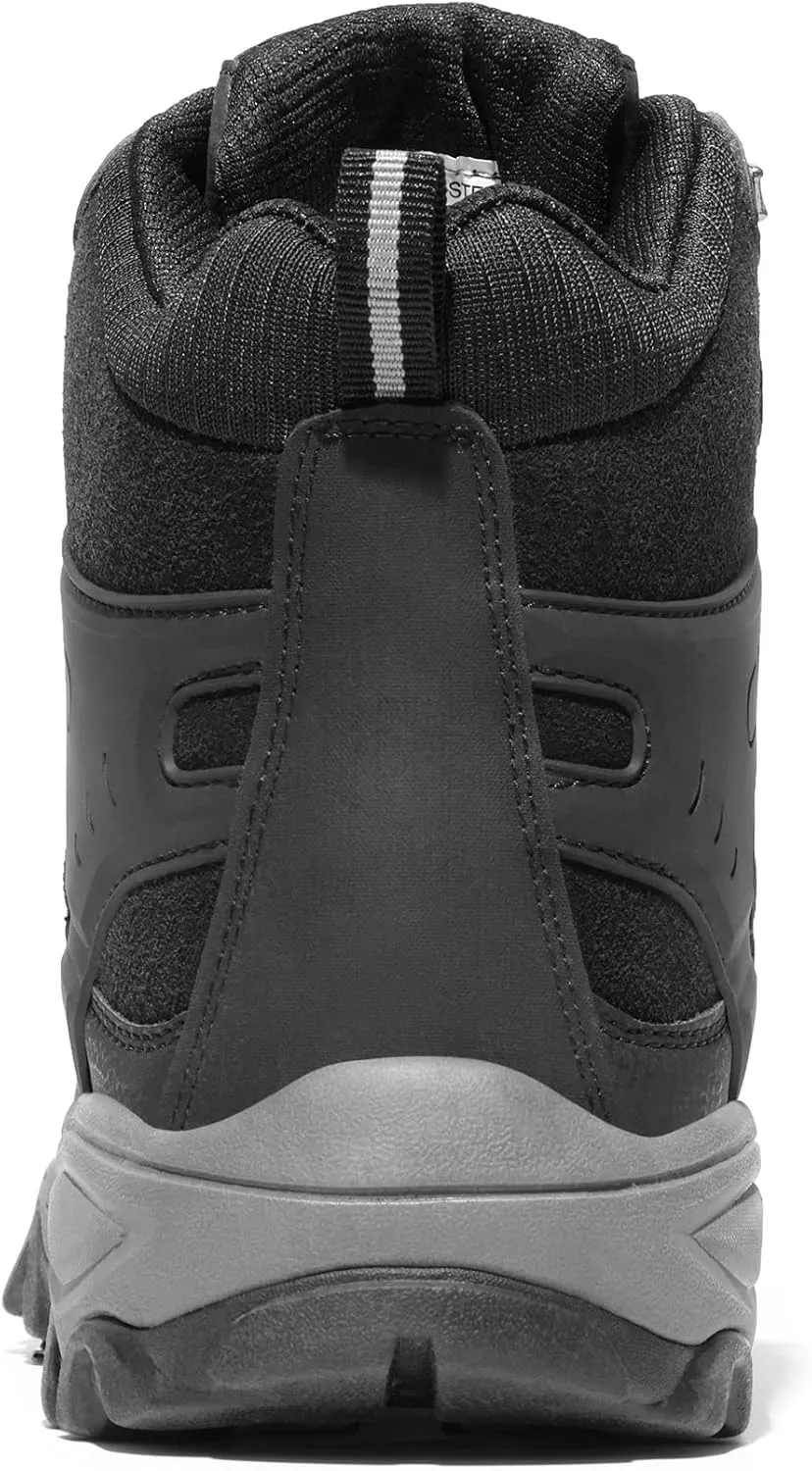 NORTIV 8 Waterproof Steel Toe Boots for Men Slip Resistant Safety Industrial Boots