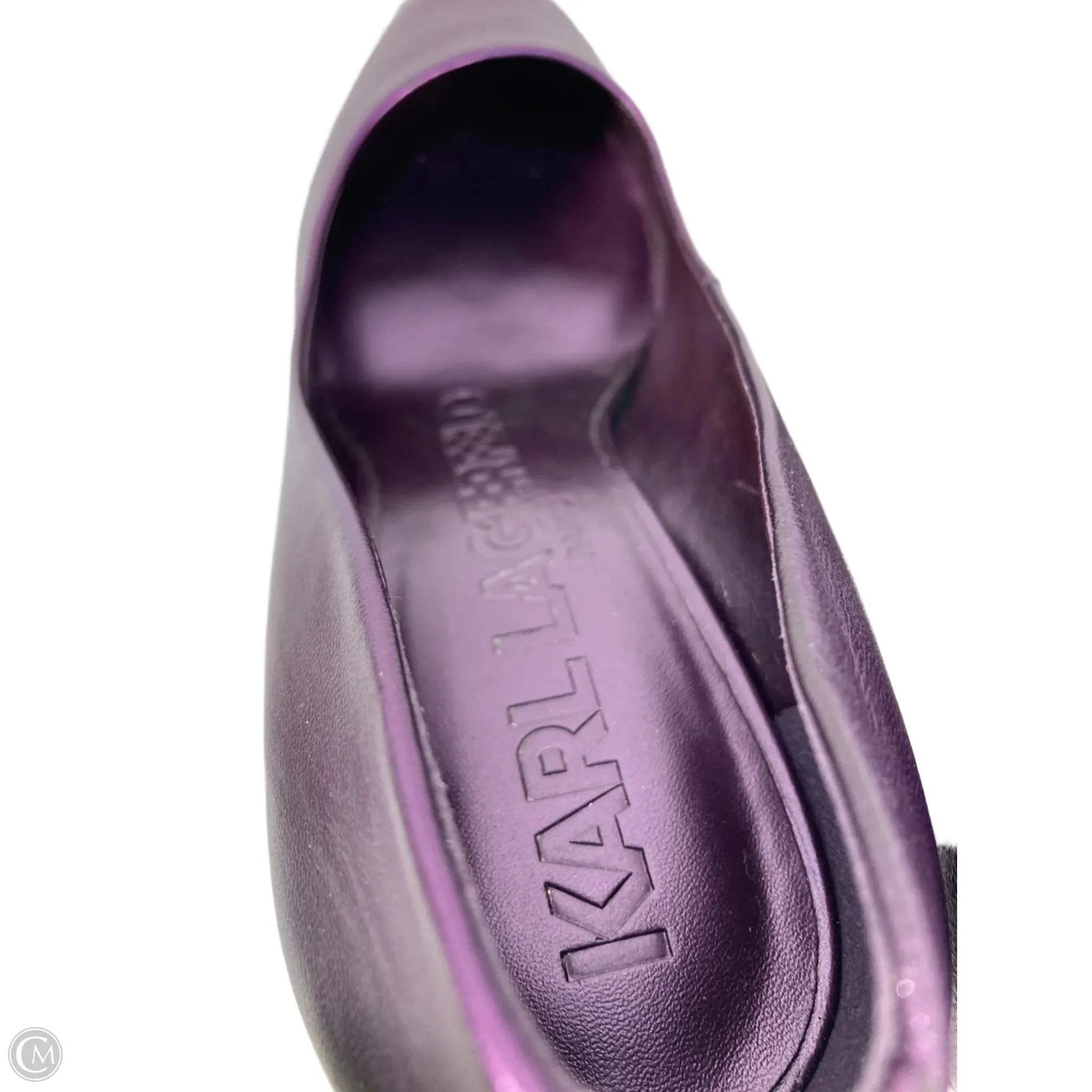 Shoes Designer By Karl Lagerfeld In Purple, Size: 9