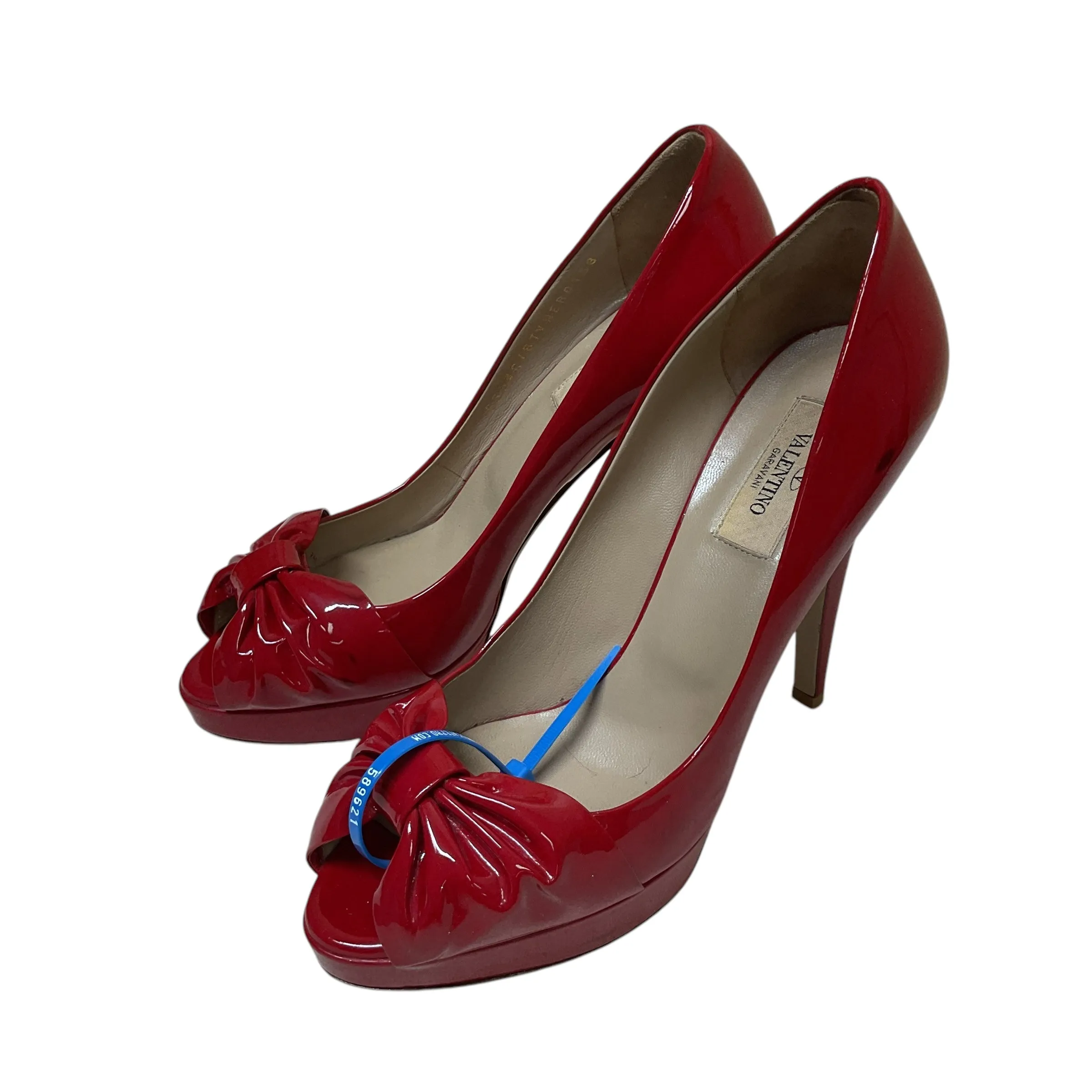 Shoes Luxury Designer By Valentino-Garavani In Red, Size: