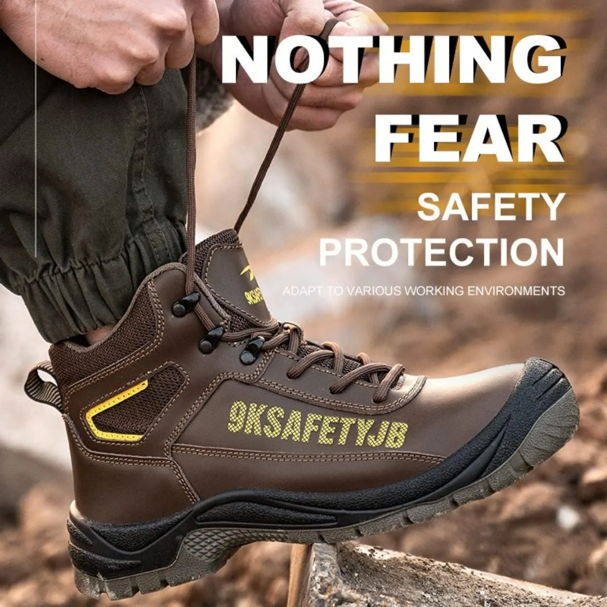 Steel Toe Shoes for Men Safety Work Boots Waterproof for Industrial Construction Lightweight Sneakers Hiking Shoes