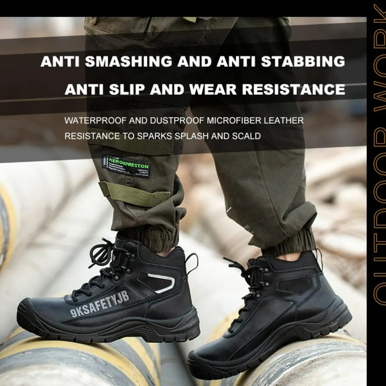Steel Toe Shoes for Men Safety Work Boots Waterproof for Industrial Construction Lightweight Sneakers Hiking Shoes