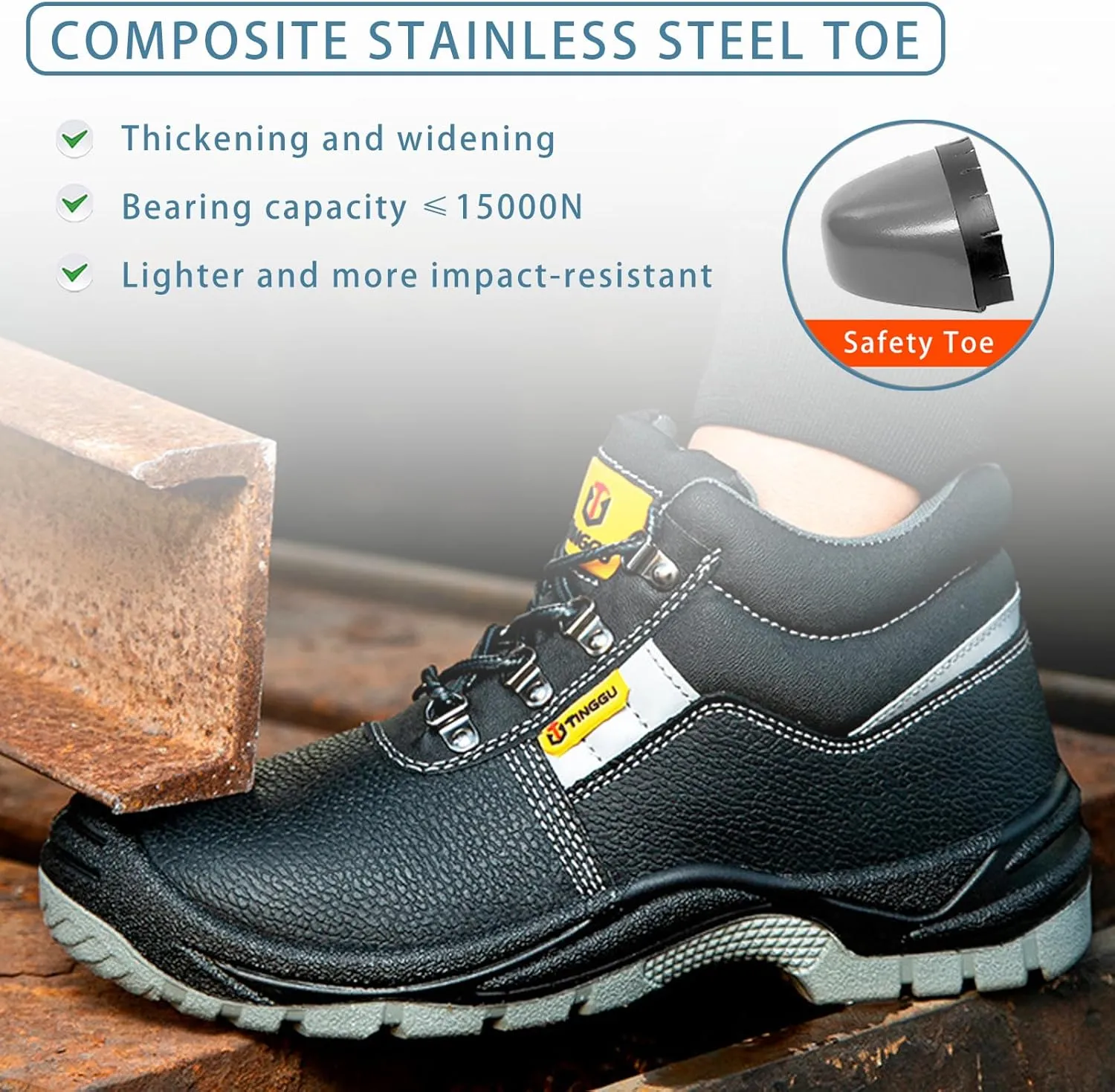 Summer Unisex Anti-Static Safety Shoes, Smash & Puncture Resistant Work Shoes, Composite Steel Toe, Breathable, Lightweight & Comfortable