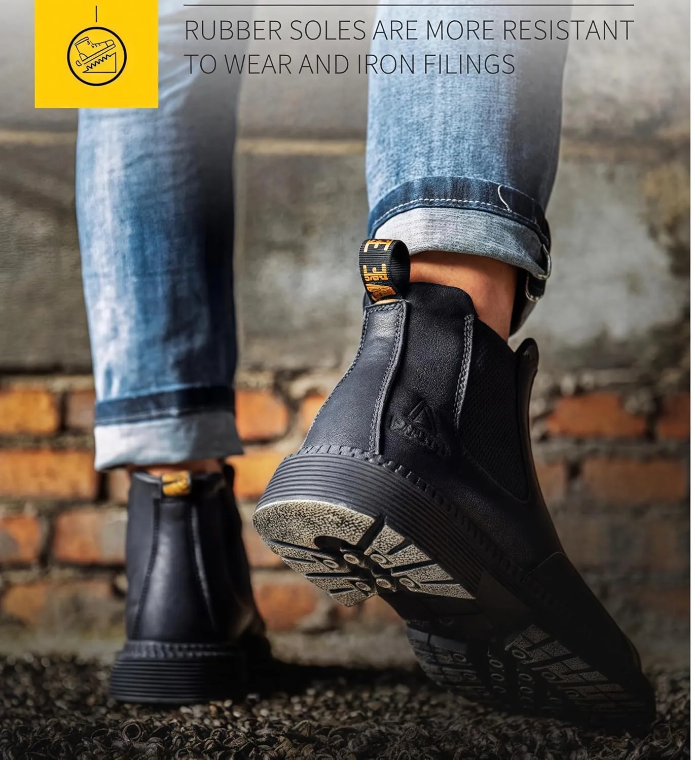 Super Fiber Leather Steel Toe Work Boots for Men Women, Men's Industrial Construction Shoes, Anti-Skid Safety Shoes, Waterproof, Soft, Breathable