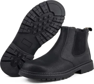 Super Fiber Leather Steel Toe Work Boots for Men Women, Men's Industrial Construction Shoes, Anti-Skid Safety Shoes, Waterproof, Soft, Breathable