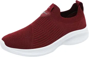 Womens Walking Shoes Slip on Memory Foam Non Slip Vintage Wide Running Shoes Breathable Mesh Sports Workout Tennis Shoes Ladies 2024 Fashion Sneakers